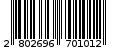 Γραμμωτός κωδικός 2802696701012