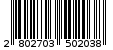 Γραμμωτός κωδικός 2802703502038