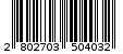 Γραμμωτός κωδικός 2802703504032