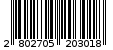 Γραμμωτός κωδικός 2802705203018