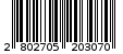 Γραμμωτός κωδικός 2802705203070