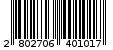 Γραμμωτός κωδικός 2802706401017