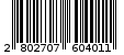 Γραμμωτός κωδικός 2802707604011