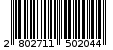 Γραμμωτός κωδικός 2802711502044