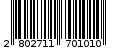 Γραμμωτός κωδικός 2802711701010