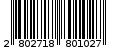 Γραμμωτός κωδικός 2802718801027