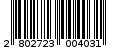 Γραμμωτός κωδικός 2802723004031