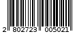 Γραμμωτός κωδικός 2802723005021