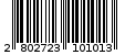 Γραμμωτός κωδικός 2802723101013
