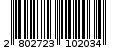 Γραμμωτός κωδικός 2802723102034