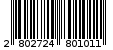 Γραμμωτός κωδικός 2802724801011