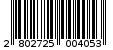 Γραμμωτός κωδικός 2802725004053
