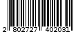 Γραμμωτός κωδικός 2802727402031