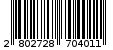 Γραμμωτός κωδικός 2802728704011