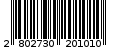 Γραμμωτός κωδικός 2802730201010
