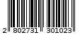 Γραμμωτός κωδικός 2802731301023