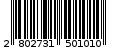 Γραμμωτός κωδικός 2802731501010