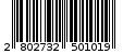 Γραμμωτός κωδικός 2802732501019