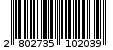 Γραμμωτός κωδικός 2802735102039