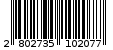 Γραμμωτός κωδικός 2802735102077
