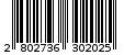 Γραμμωτός κωδικός 2802736302025