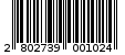 Γραμμωτός κωδικός 2802739001024