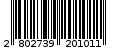 Γραμμωτός κωδικός 2802739201011
