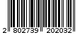 Γραμμωτός κωδικός 2802739202032