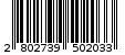 Γραμμωτός κωδικός 2802739502033