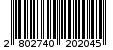 Γραμμωτός κωδικός 2802740202045