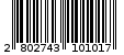 Γραμμωτός κωδικός 2802743101017