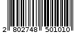 Γραμμωτός κωδικός 2802748501010