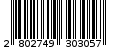 Γραμμωτός κωδικός 2802749303057