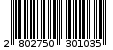 Γραμμωτός κωδικός 2802750301035