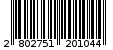Γραμμωτός κωδικός 2802751201044