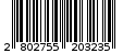Γραμμωτός κωδικός 2802755203235