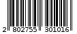 Γραμμωτός κωδικός 2802755301016