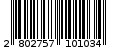 Γραμμωτός κωδικός 2802757101034