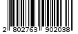 Γραμμωτός κωδικός 2802763902038