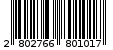Γραμμωτός κωδικός 2802766801017