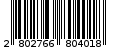 Γραμμωτός κωδικός 2802766804018