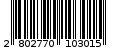 Γραμμωτός κωδικός 2802770103015