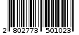 Γραμμωτός κωδικός 2802773501023