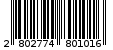 Γραμμωτός κωδικός 2802774801016