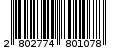Γραμμωτός κωδικός 2802774801078