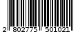 Γραμμωτός κωδικός 2802775501021