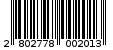 Γραμμωτός κωδικός 2802778002013
