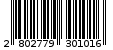 Γραμμωτός κωδικός 2802779301016