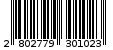 Γραμμωτός κωδικός 2802779301023