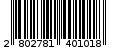 Γραμμωτός κωδικός 2802781401018